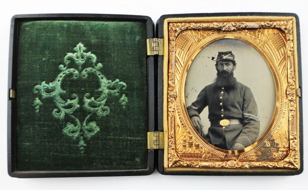 1/6th Plate Tintype of Union Infantry Corporal / SOLD