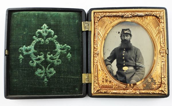 1/6th Plate Tintype of Union Infantry Corporal / SOLD