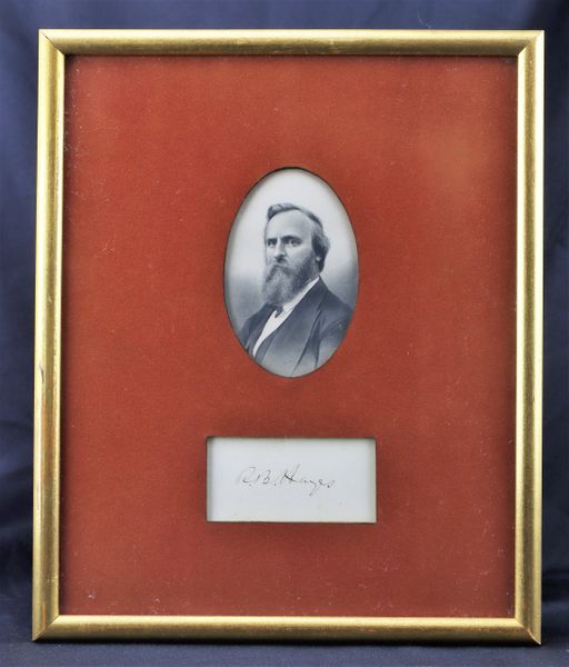 Rutherford B. Hayes Framed Autograph / SOLD