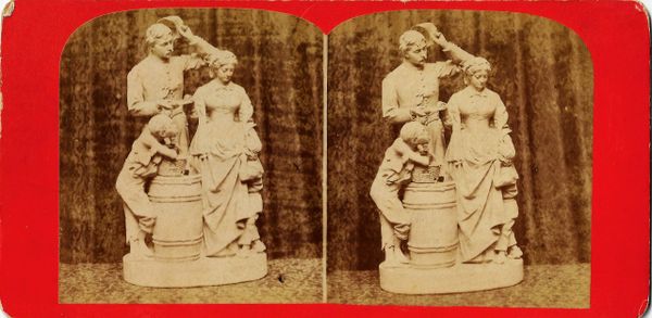 Stereoview of John Rogers’ “Taking the Oath and Drawing Rations”