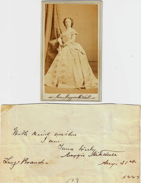 CDV and Autograph of Actress Maggie Mitchell / SOLD