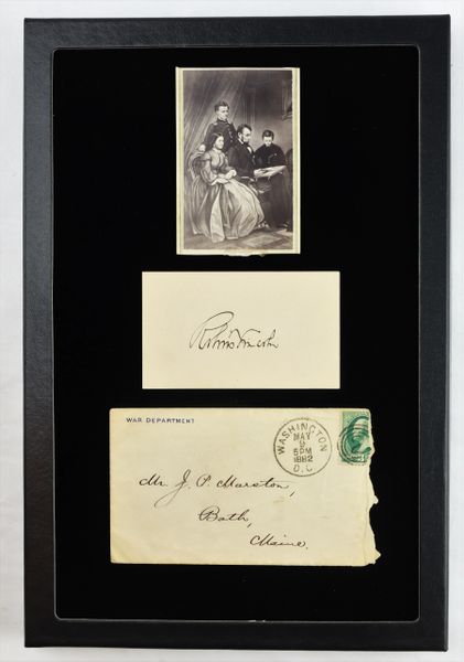 Robert Todd Lincoln Autograph, CDV, and Envelope Sent as Secretary of War