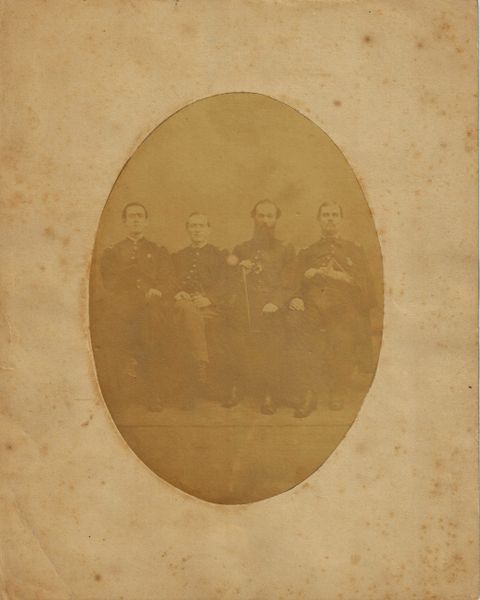 1864 Albumen Photograph of Four Wounded Union Officers / ON-HOLD