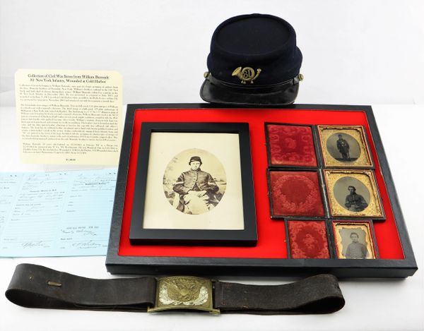 Collection of Civil War Items from William Burnside 81st New York Infantry, Wounded at Cold Harbo / SOLD