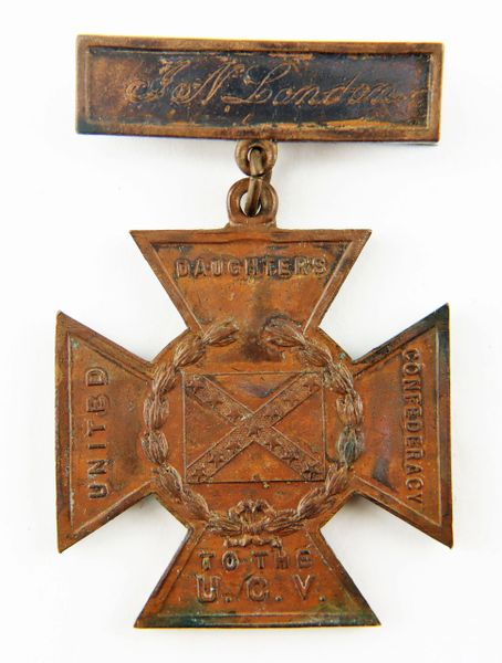 Southern Cross of Honor for John N. London 34th North Carolina Infantry