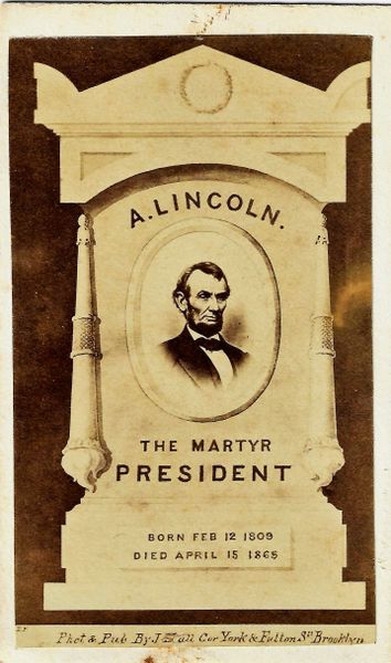 Abraham Lincoln Mourning CDV / SOLD