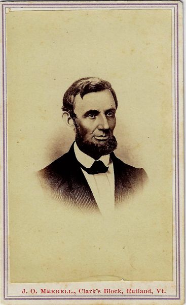 CDV of Abraham Lincoln - First Photograph as President