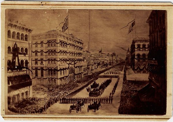 CDV of Abraham Lincoln's Funeral Procession in New York City