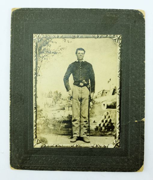 Cabinet Photograph of Corporal James T. Crosslin 11th Missouri Cavalry, Died of Disease at DeVall’s Bluff, Arkansas / SOLD