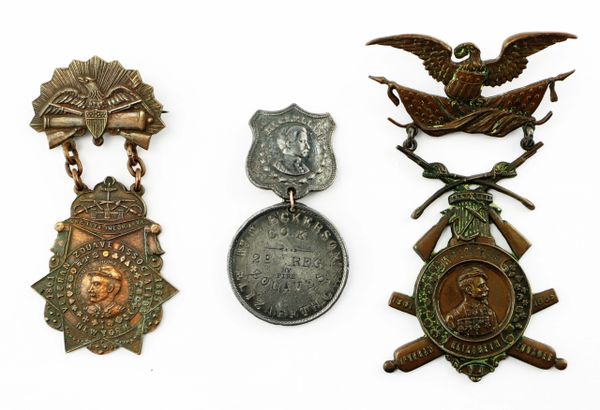 Identification Badge and Medal Grouping of Sergeant William Eckerson 73rd New York Infantry, “Second Fire Zouaves”, with "Must Read" Gettysburg History / ON- HOLd