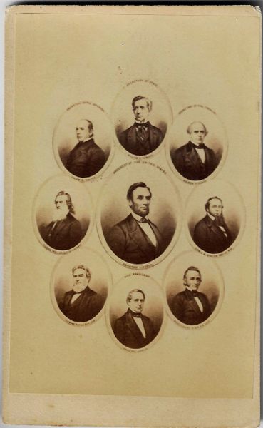 CDV of Abraham Lincoln and Cabinet / SOLD