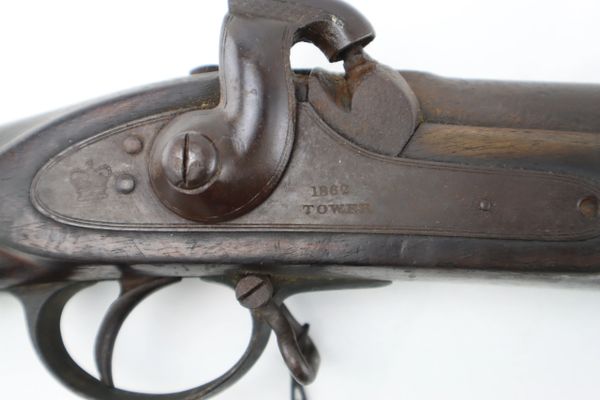 Probable Confederate Used Shortened Pattern 1853 British Enfield Rifle for  sale.