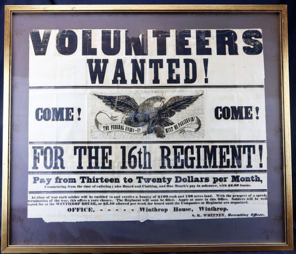 16th Maine Infantry Recruiting Broadside / SOLD