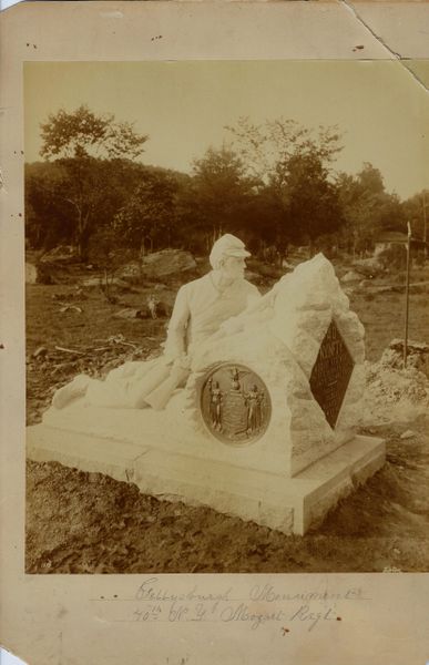 William H. Tipton Photograph of the 40th New York Infantry Monument Great Large Format Image of Famous Regiment