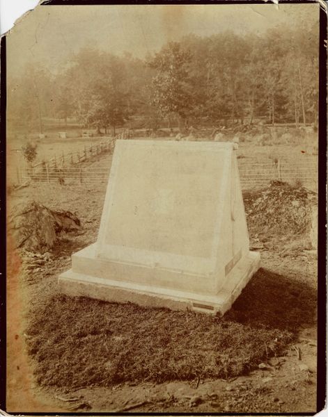 William H. Tipton Photograph of the 32nd Massachusetts Infantry Monument / Sold