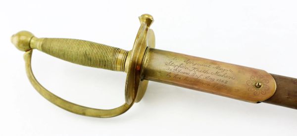 Model 1840 Non-Commissioned Officer’s Sword Presented to Sergeant Major Stephen Keith Mahon, 36th Iowa Infantry