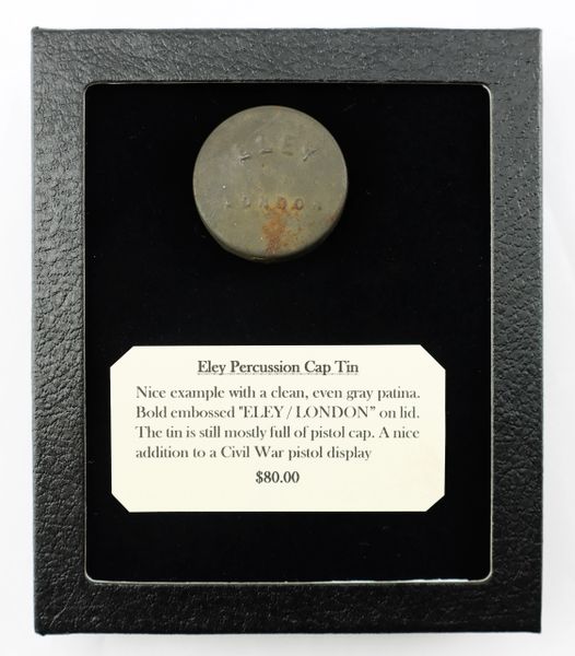 Eley Percussion Cap Tin | Civil War Artifacts - For Sale in Gettysburg