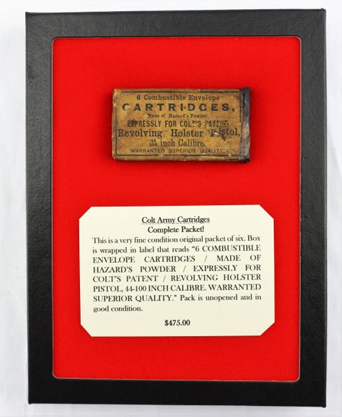 Colt Army Cartridges Complete Packet!  Civil War Artifacts - For Sale in  Gettysburg