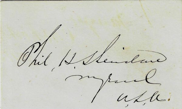 General Phil Sheridan Autograph