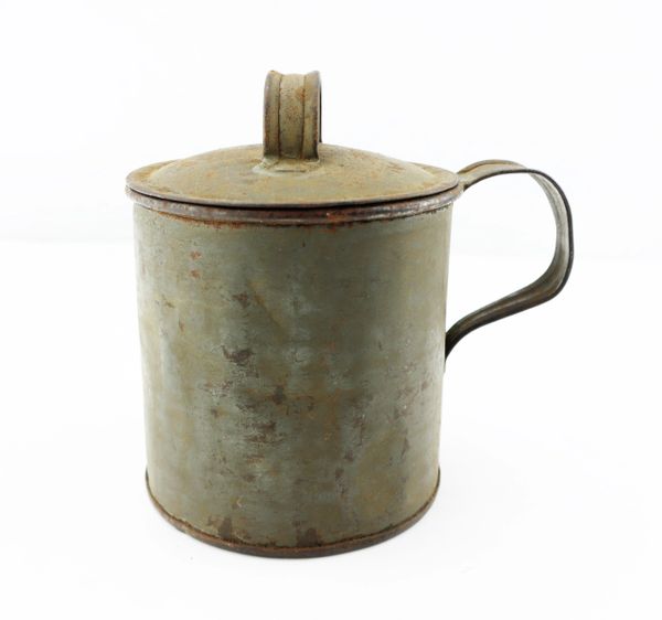 Civil War Tin Cup with Lid