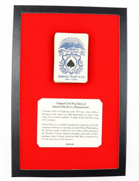 Original Civil War Deck of Samuel Hart & Co. Playing Cards / SOLD