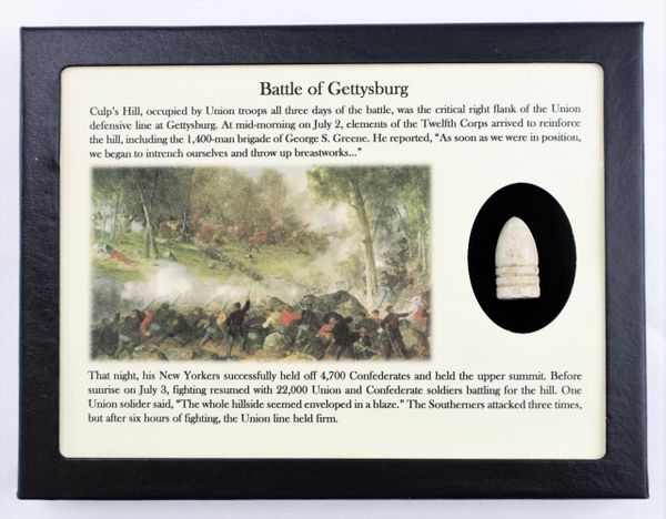 Original Bullet Recovered from Gettysburg Culp’s Hill