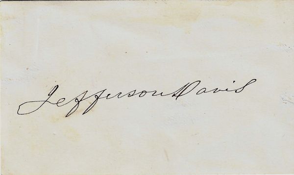 Jefferson Davis Autograph