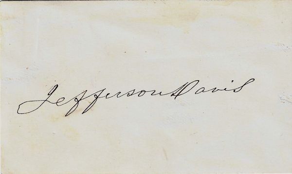 Jefferson Davis Autograph / SOLD