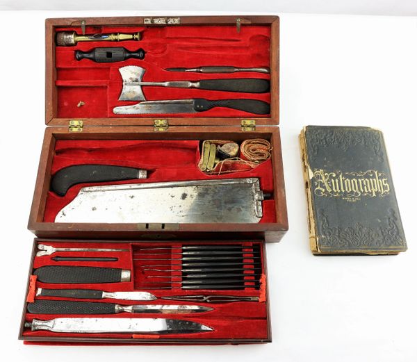 Civil War Surgical Amputation Kit Inscribed to Surgeon with Autograph Album