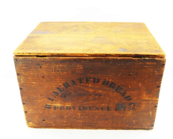 Civil War Hardtack Crate Rhode Island Aerated Bread Company