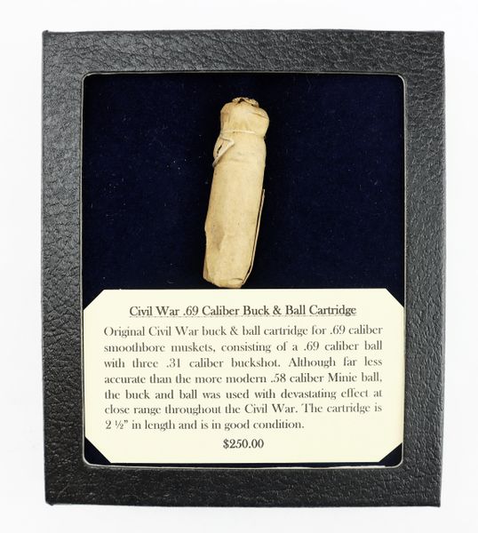 Civil War .69 Caliber Buck & Ball Cartridge