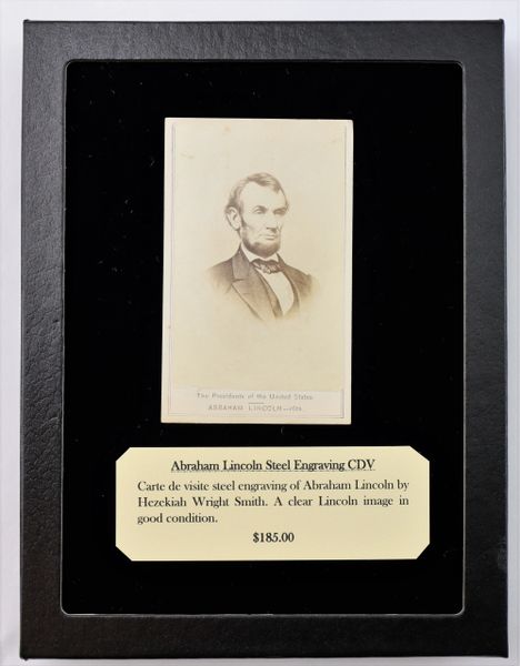 Abraham Lincoln Steel Engraving CDV
