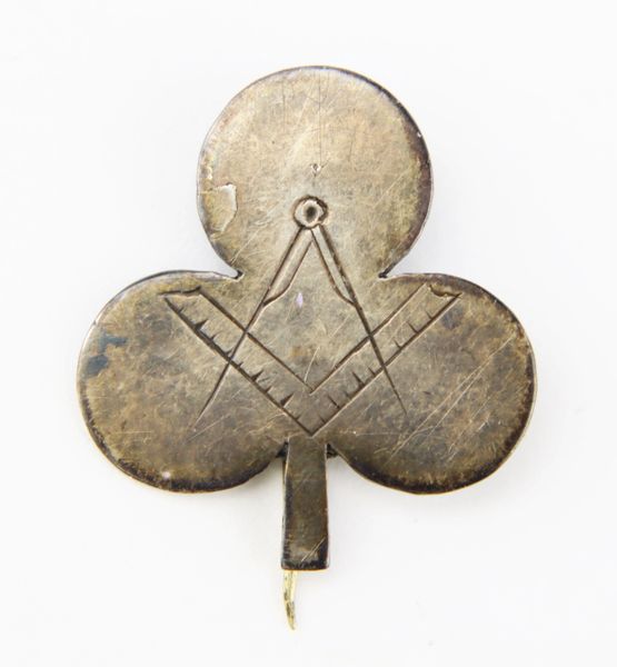 Silver 2nd Corps Badge With Engraved Masonic Emblem