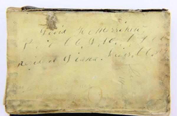 Civil War Soldier’s Bible Inscribed to: David H. Merrihew Private Co. “D” 10th N.Y. H.A. Resident Diana, Sears County NY / SOLD