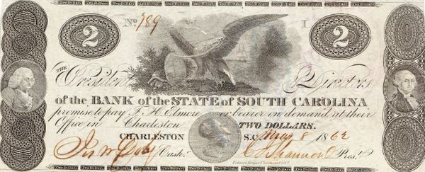 The Bank of the State of South Carolina Two Dollar Note