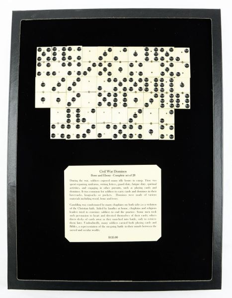 Civil War Dominos Bone and Ebony - Complete set of 28 / SOLD