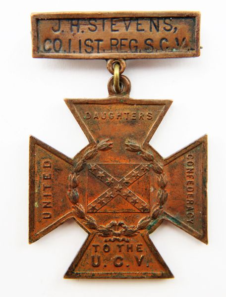 Southern Cross of Honor James H. Stevens Co. “I” 1st South Carolina Infantry / SOLD