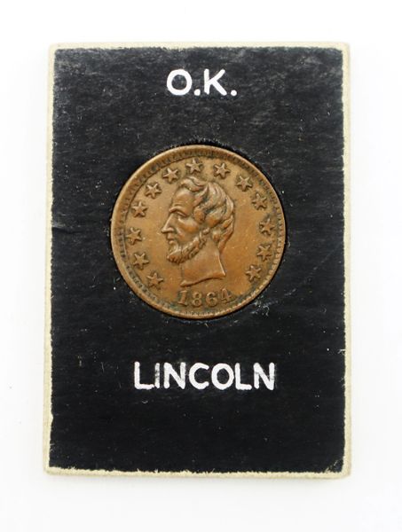 1864 “O.K.” Lincoln Campaign Token / SOLD