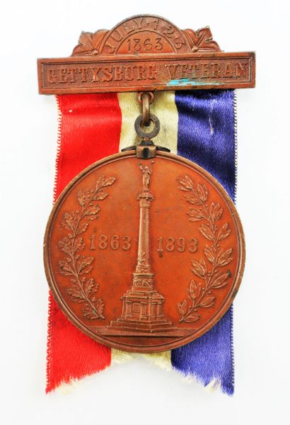 Gettysburg New York Day Medal Inscribed to Private George B. Herenden 44th New York Infantry “Ellsworth’s Avengers” Wounded in Action at Gettysburg – Little Round Top / SOLD