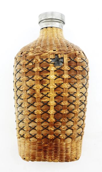 Civil War Wicker Covered Flask / SOLD