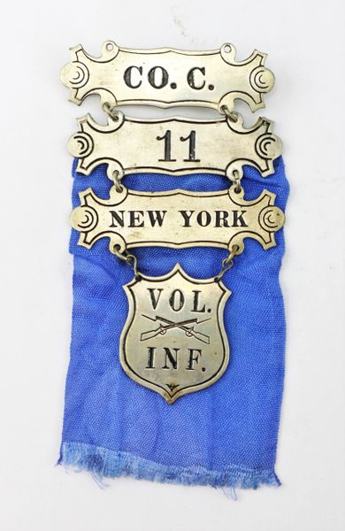 Ladder badge for the 115th New York The “Iron Hearted Regiment”