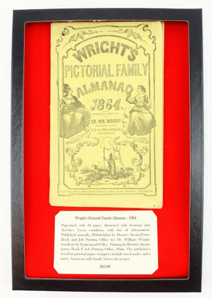 Wright's Pictorial Family Almanac - 1864 / SOLD