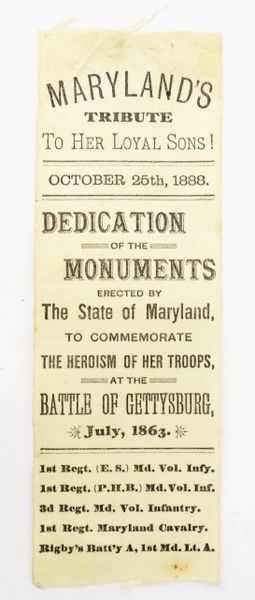 Maryland Monument Dedication at Gettysburg