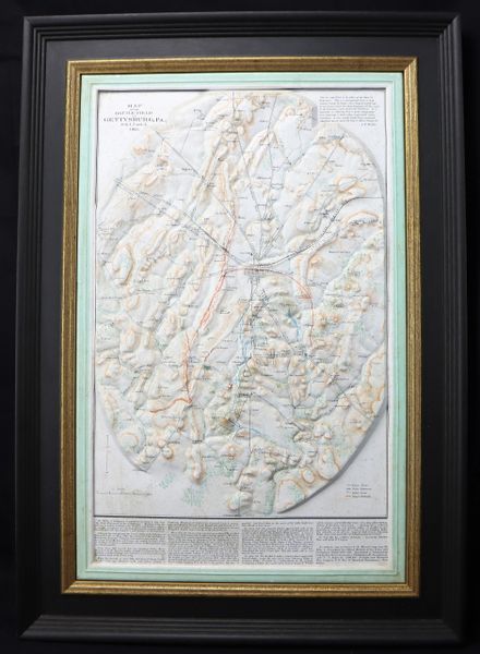 Relief map of the Battlefield of Gettysburg