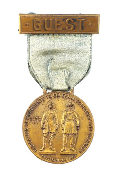 Gettysburg Monument Dedication Ribbon Doubleday and Robinson / SOLD