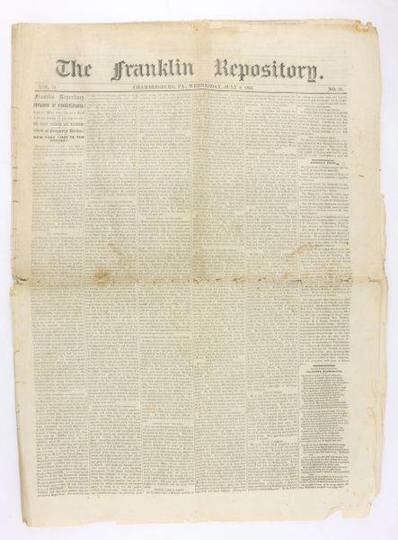 “Invasion of Pennsylvania!” Chambersburg, Pennsylvania July 8th, 1863 – Battle of Gettysburg / SOLD