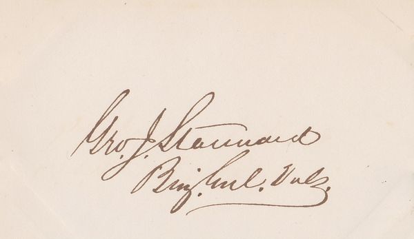 Autograph of General George J. Stannard Wounded at Gettysburg / SOLD