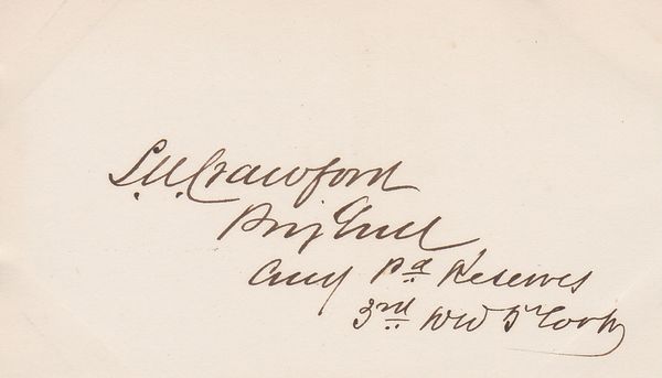 Autograph of Samuel Wiley Crawford Gettysburg Commander - Civil War Date Signature