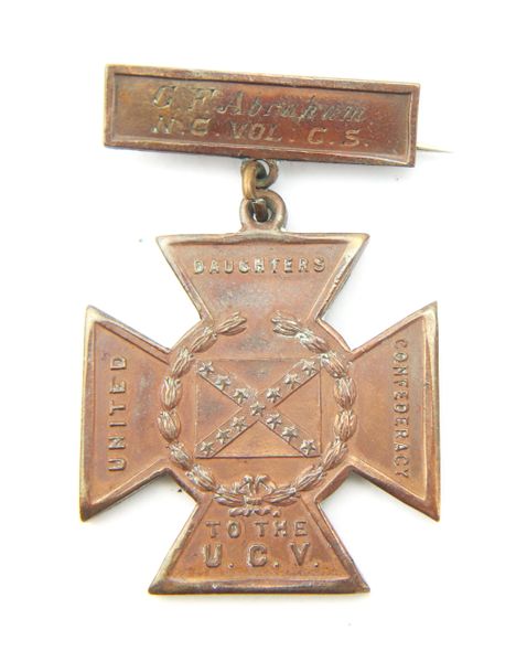 Southern Cross of Honor George F. Abraham - Cape Fear Rifles Confederate Sharpshooter – Served on General Lee’s Staff / SOLD