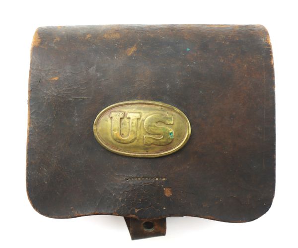 Medium Sized U.S. Box Plate on Cartridge Box by Langley & Co. - RARE / SOLD